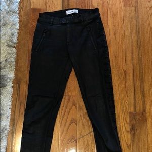 DL1961 denim jeans- ripped and tied on the sides